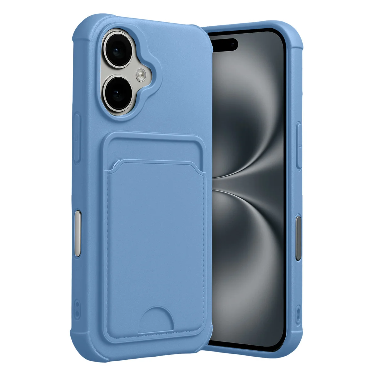 iPhone 17 Kelvin Kartvizitli Silikon - Mavi