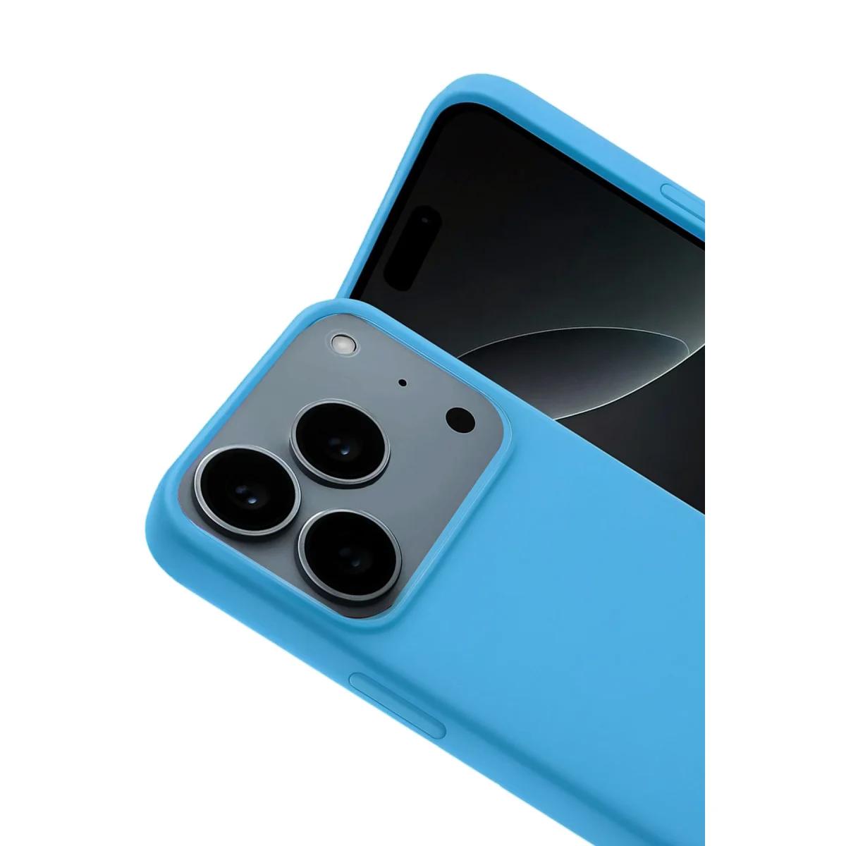 iPhone 17 Pro Nano içi Kadife Silikon - Mavi