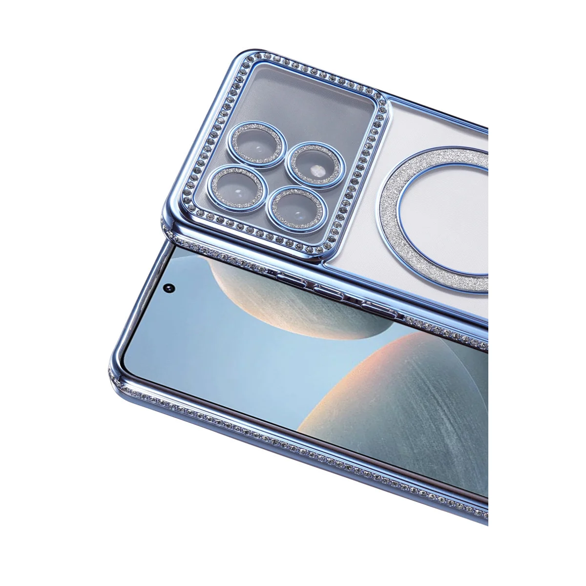 Poco X6 Pro Joke Simli Magneticsafe Kılıf - Mavi
