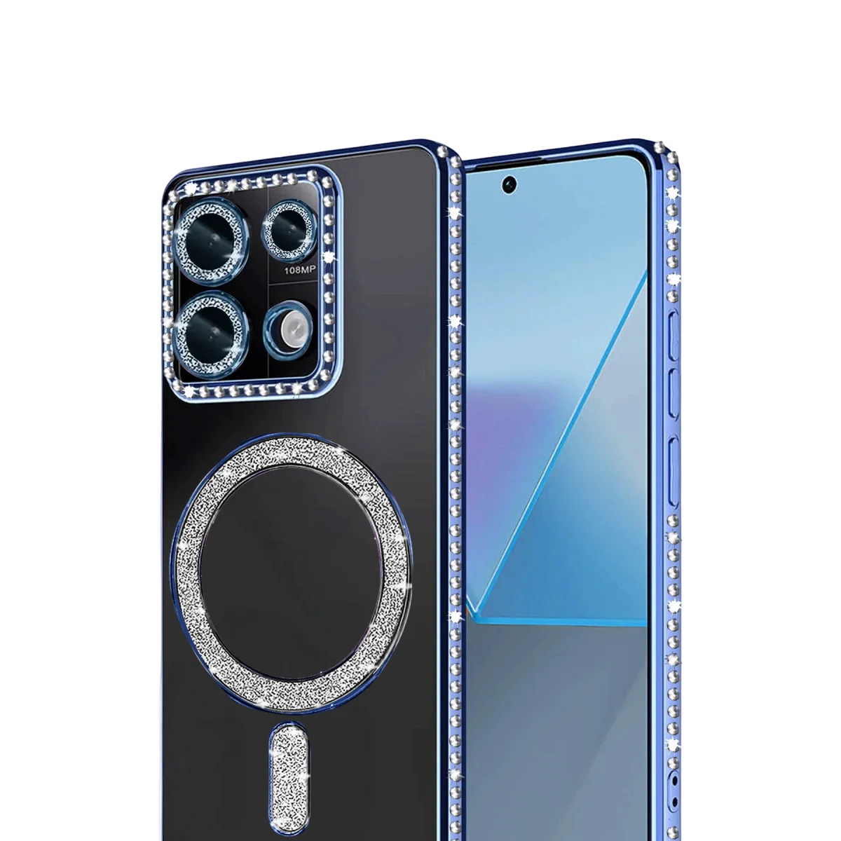 Redmi 13C Joke Simli Magneticsafe Kılıf - Mavi