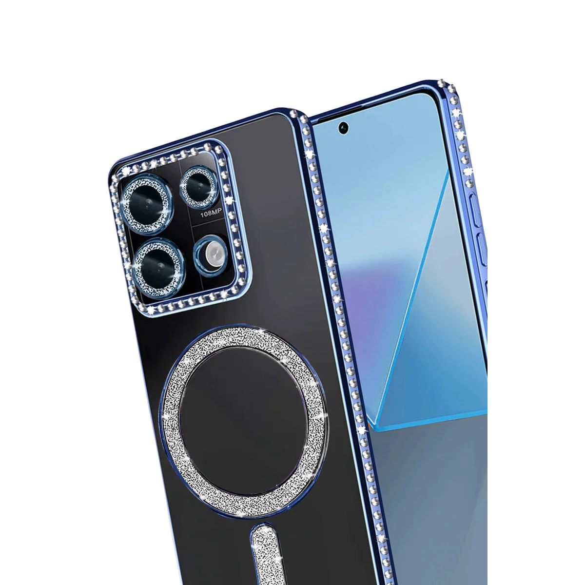Redmi 13C Joke Simli Magneticsafe Kılıf - Mavi
