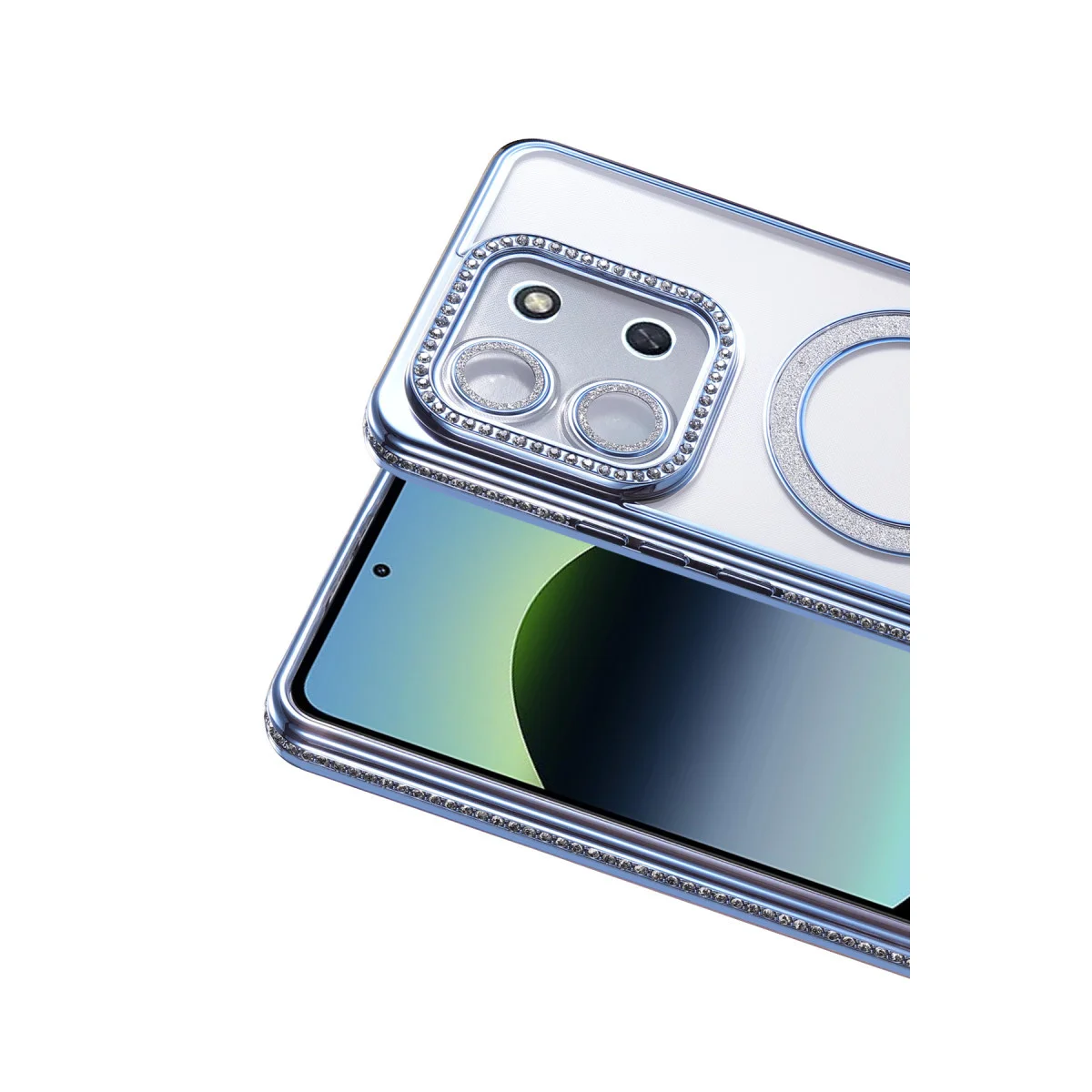 Redmi 15C 4G Joke Simli Magneticsafe Kılıf - Mavi
