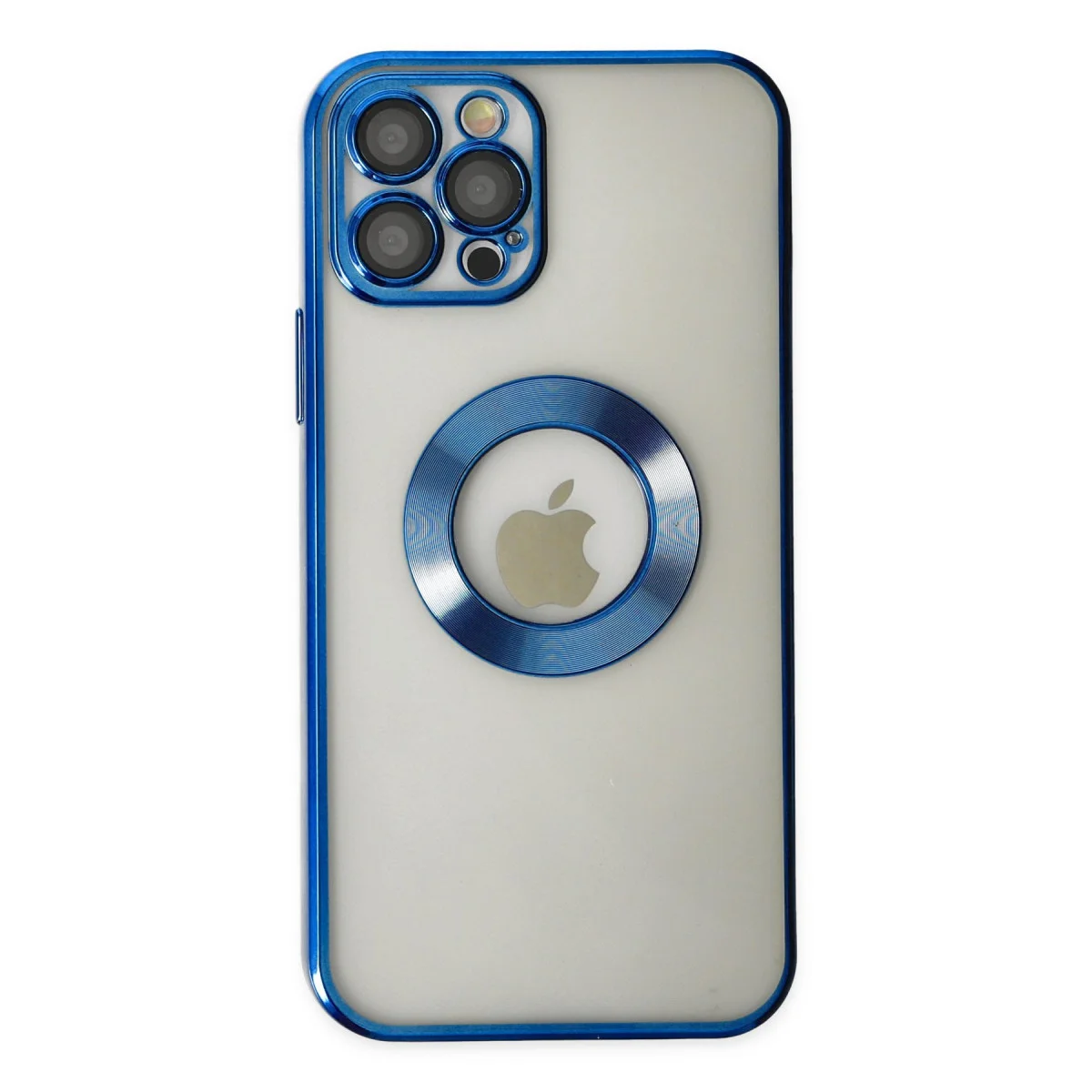 iPhone 12 Pro Kılıf Slot Silikon - Mavi