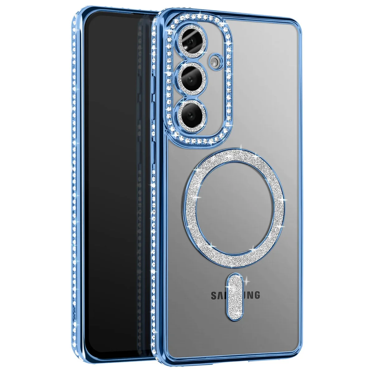 Galaxy S26 Joke Simli Magneticsafe Kılıf - Mavi