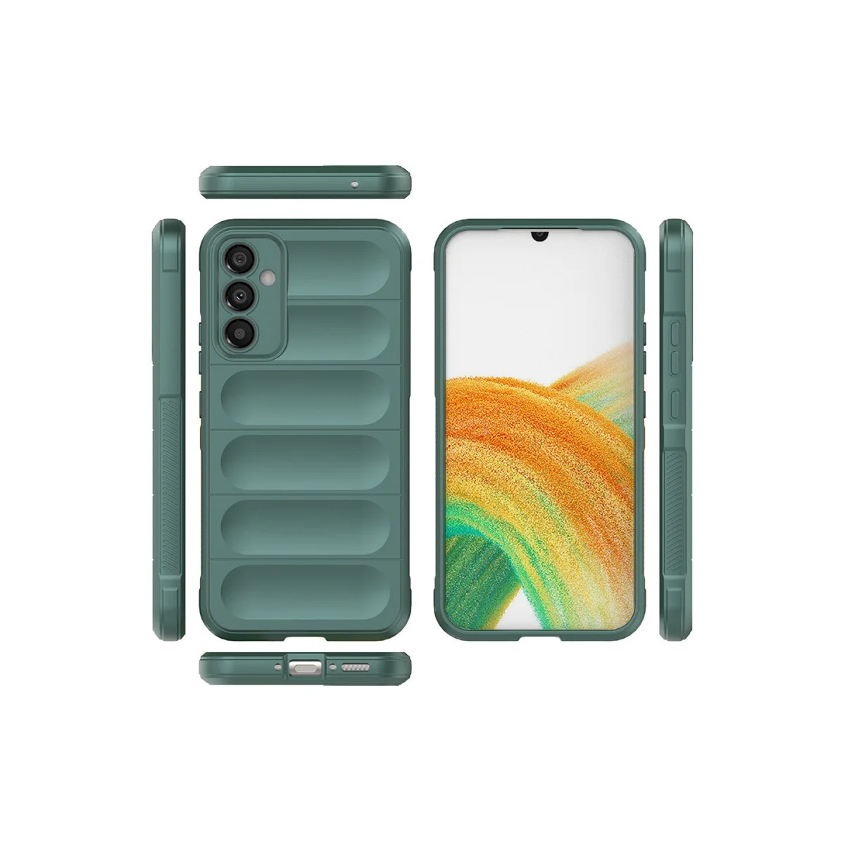 Galaxy A15 4G Kılıf Optimum Silikon - Koyu Yeşil