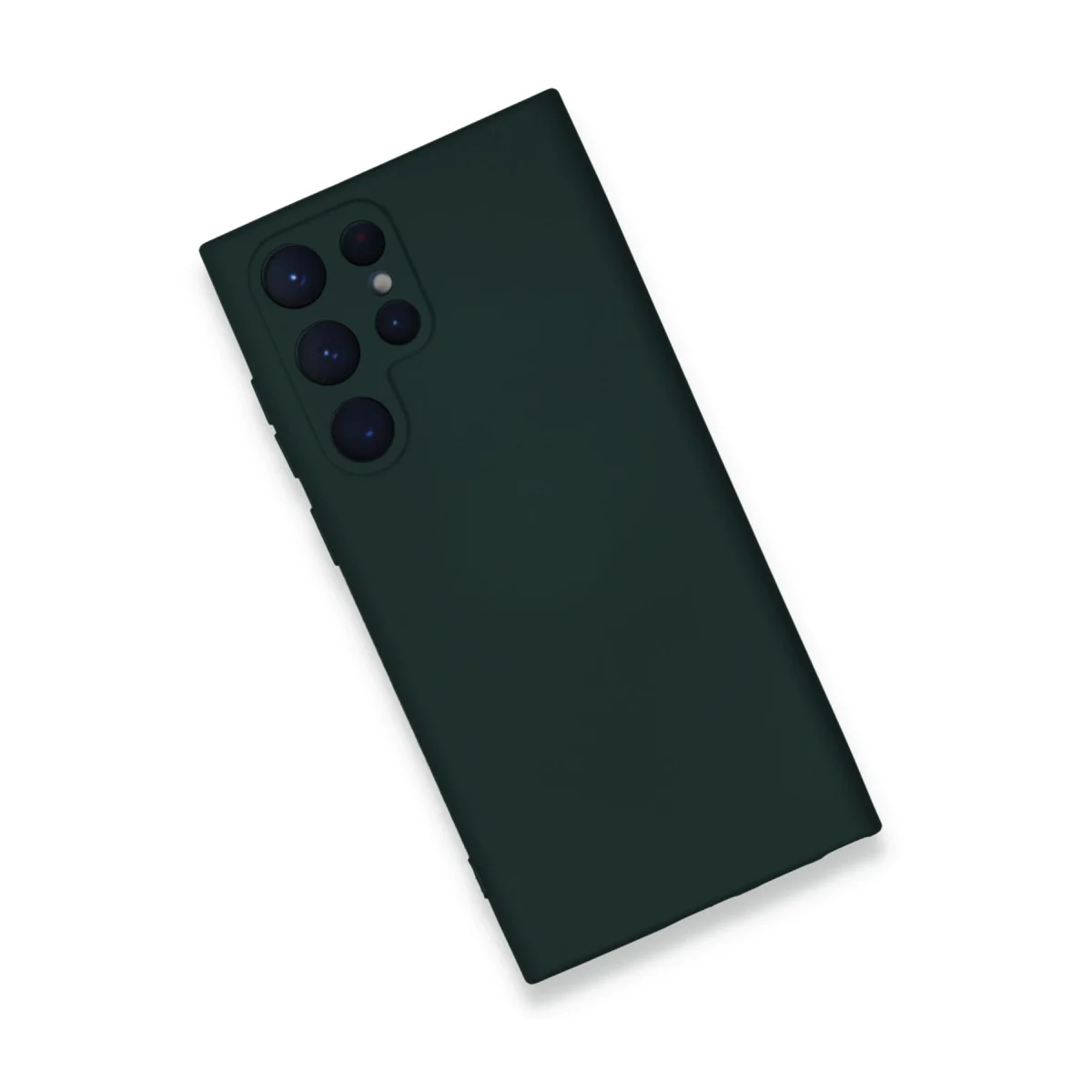 Galaxy S24 Ultra Kılıf Nano içi Kadife Silikon - Koyu Yeşil