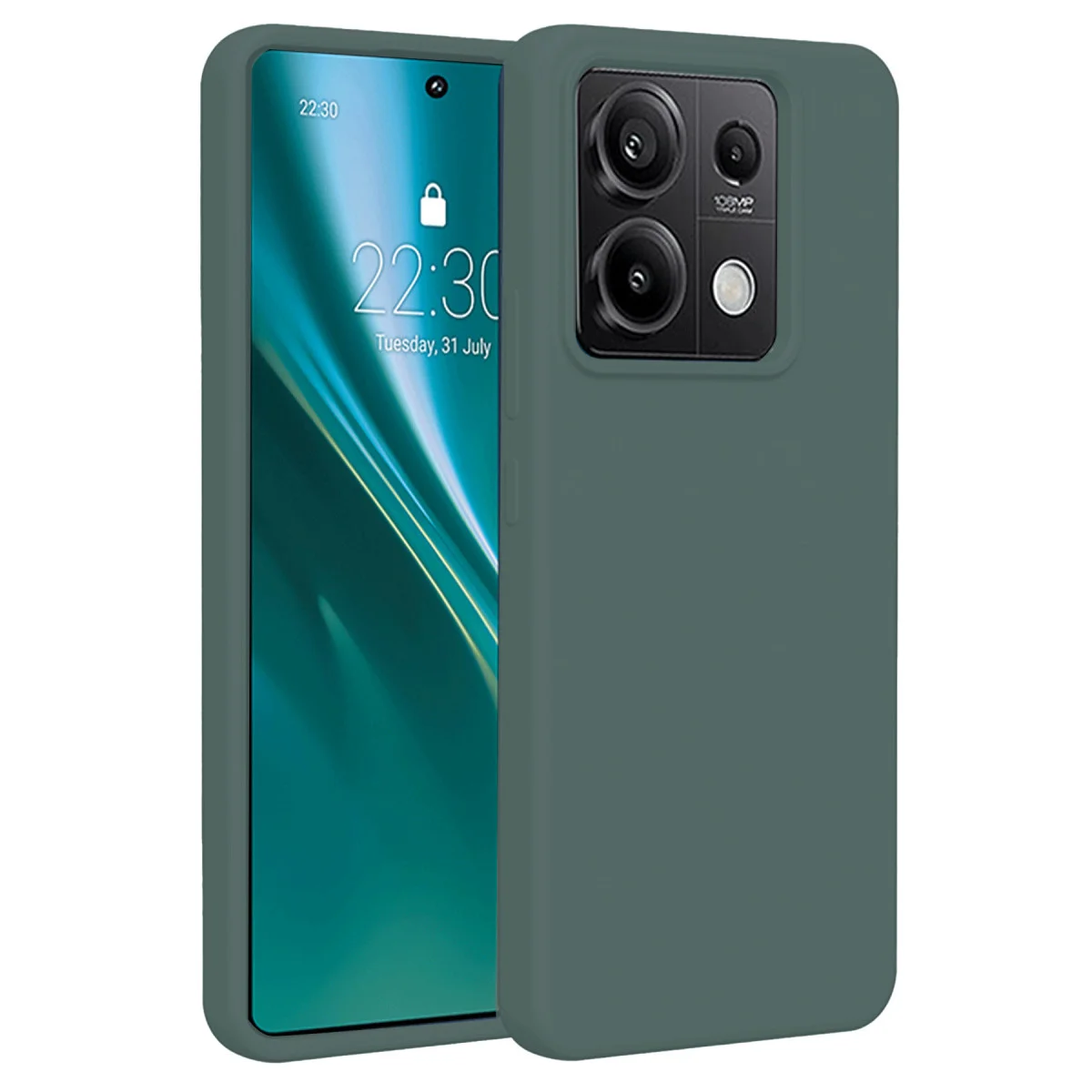 Redmi Note 13 4G Kılıf First Silikon - Koyu Yeşil