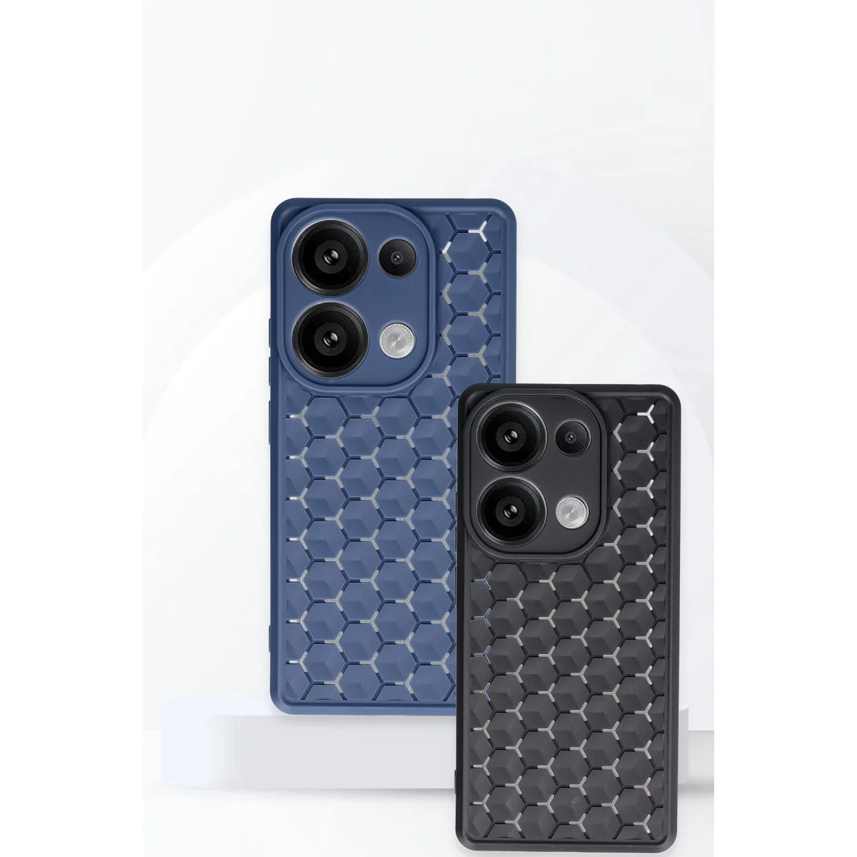 Redmi Note 13 Pro 4G Kılıf Petek Silikon Kapak - Koyu Yeşil
