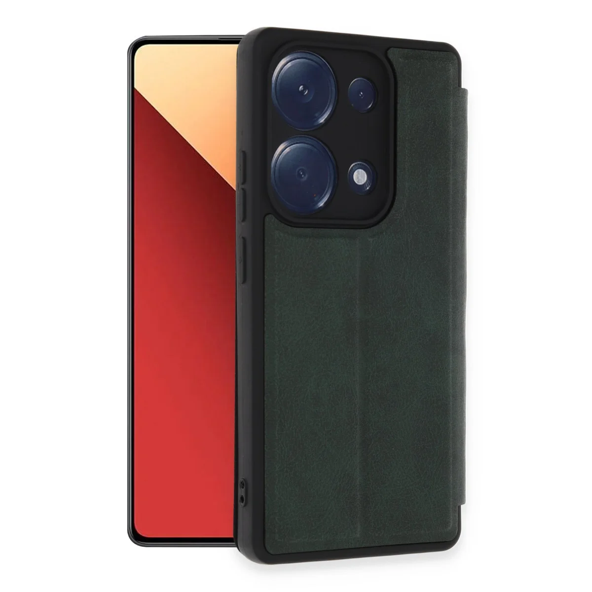 Redmi Note 13 Pro 4G Kılıf Flip Cover - Koyu Yeşil