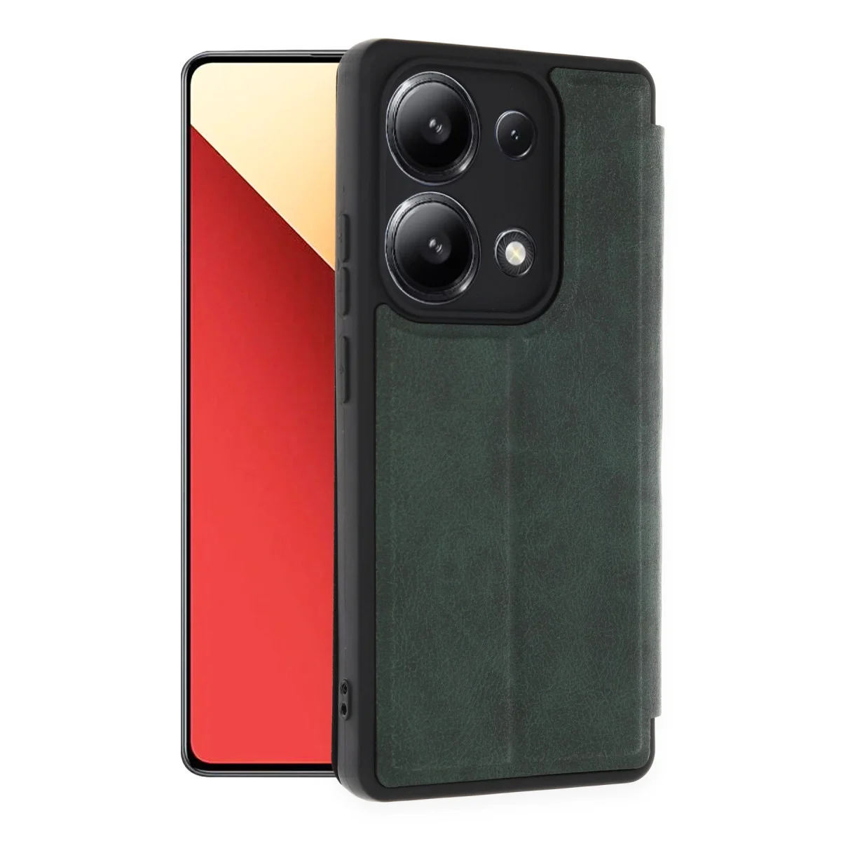 Redmi Note 13 4G Kılıf Flip Cover - Koyu Yeşil
