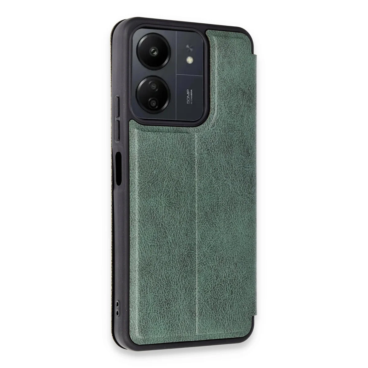 Redmi 13C Kılıf Flip Cover - Koyu Yeşil