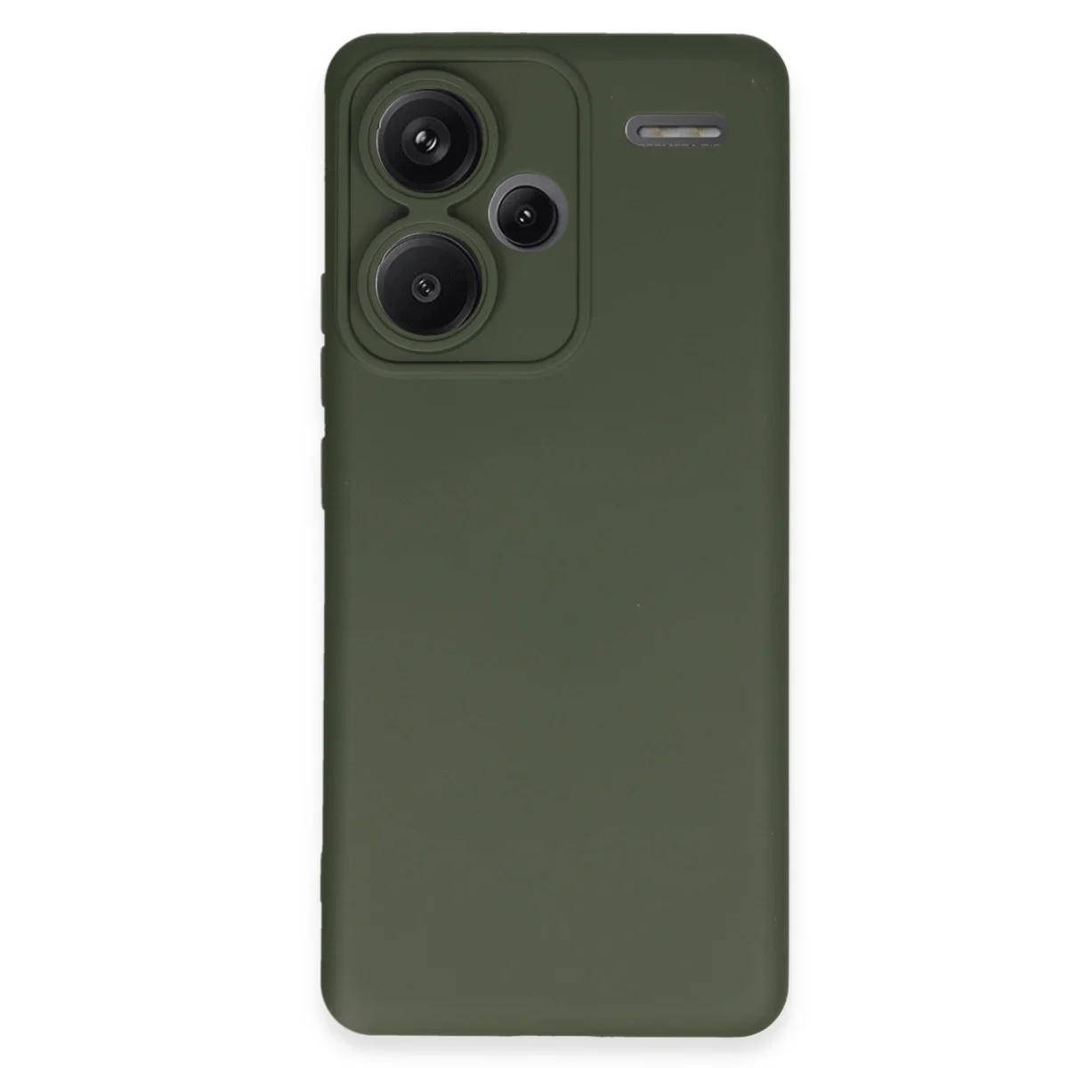 Redmi Note 13 Pro Plus Kılıf Nano içi Kadife Silikon - Koyu Yeşil