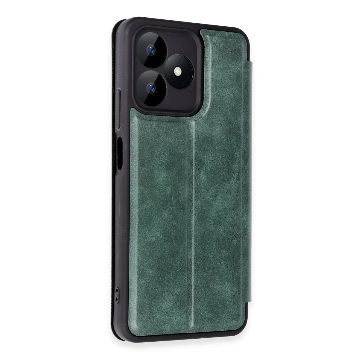 Realme Note 50 4G Kılıf Flip Cover - Koyu Yeşil