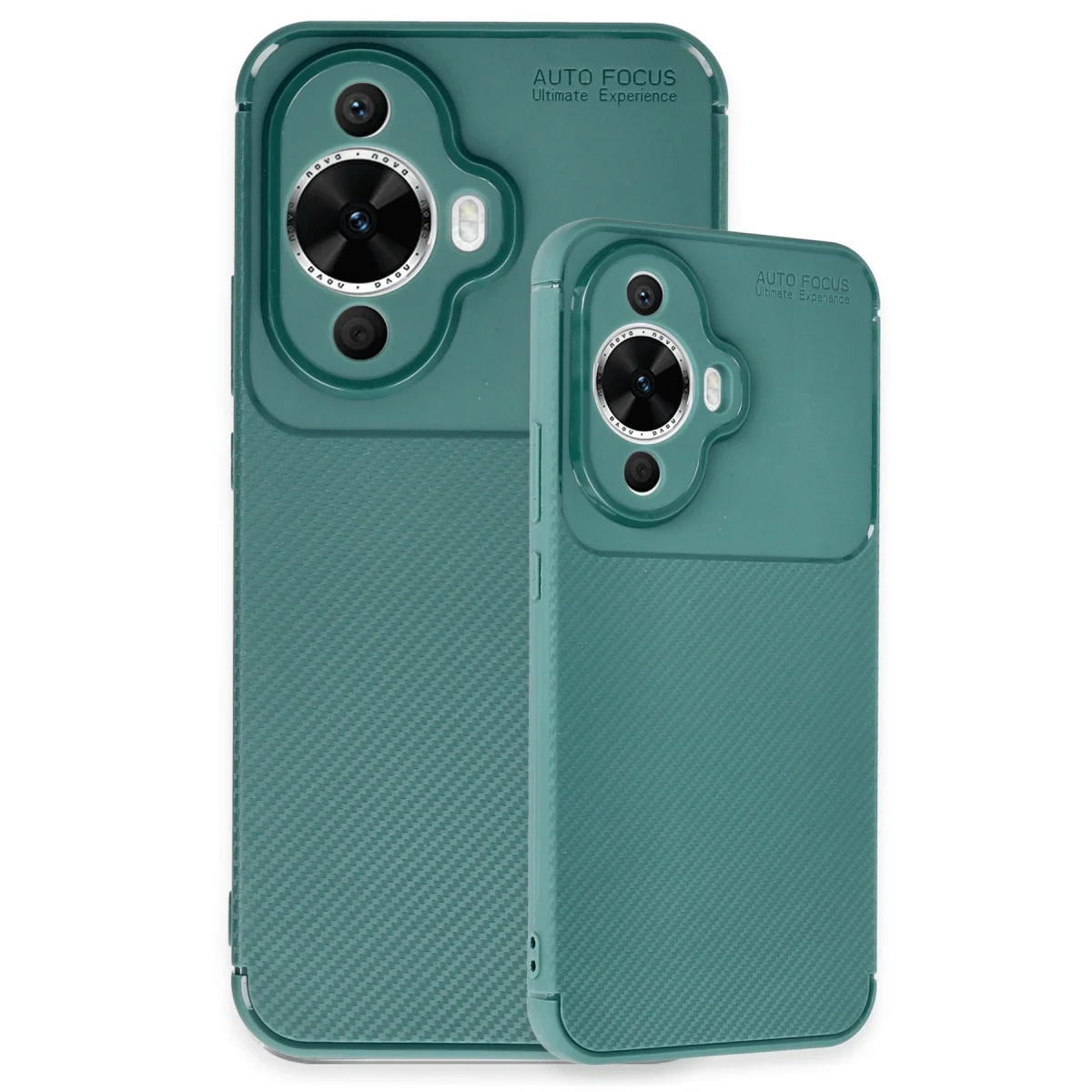 Nova 12S Kılıf Auto Focus Karbon Kapak - Koyu Yeşil