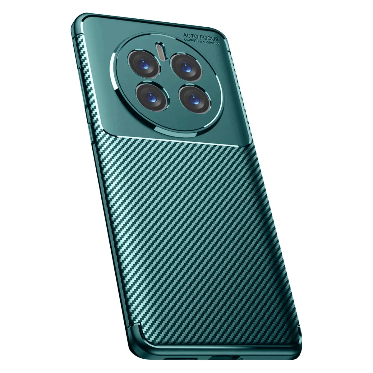 Realme 12 Pro Plus Kılıf Auto Focus Karbon Kapak - Koyu Yeşil