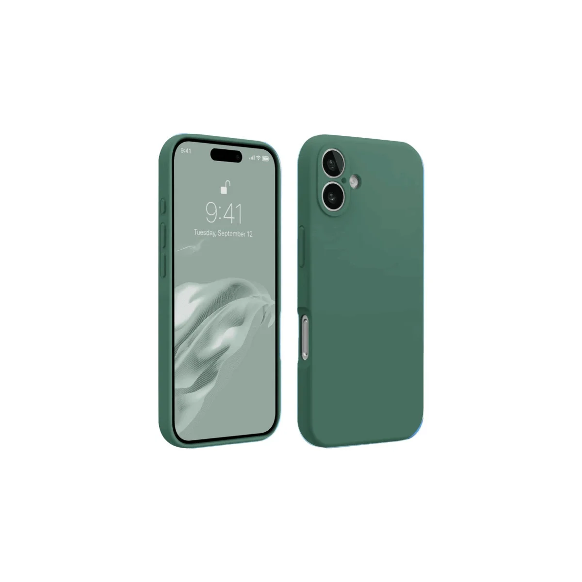 iPhone 16 Kılıf First Silikon - Koyu Yeşil