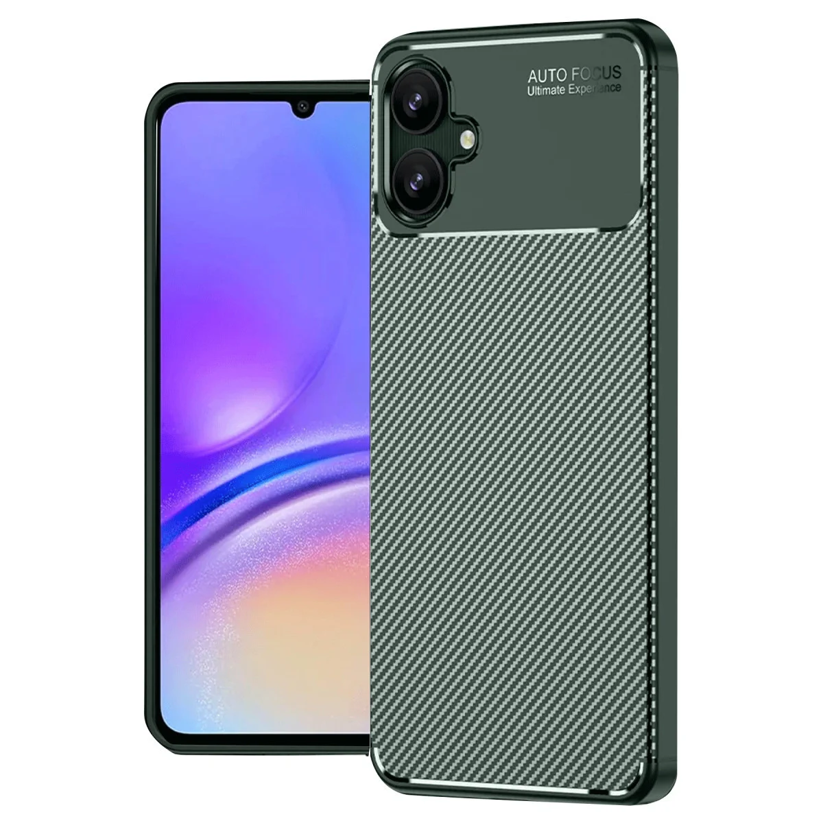 Galaxy A06 Kılıf Auto Focus Karbon Kapak - Koyu Yeşil