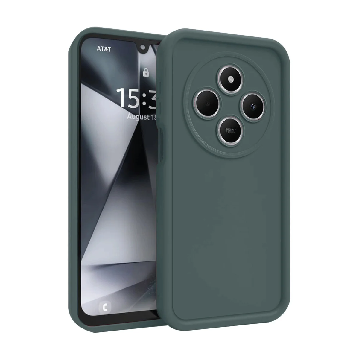 Redmi 14C Kılıf Viera Silikon - Koyu Yeşil