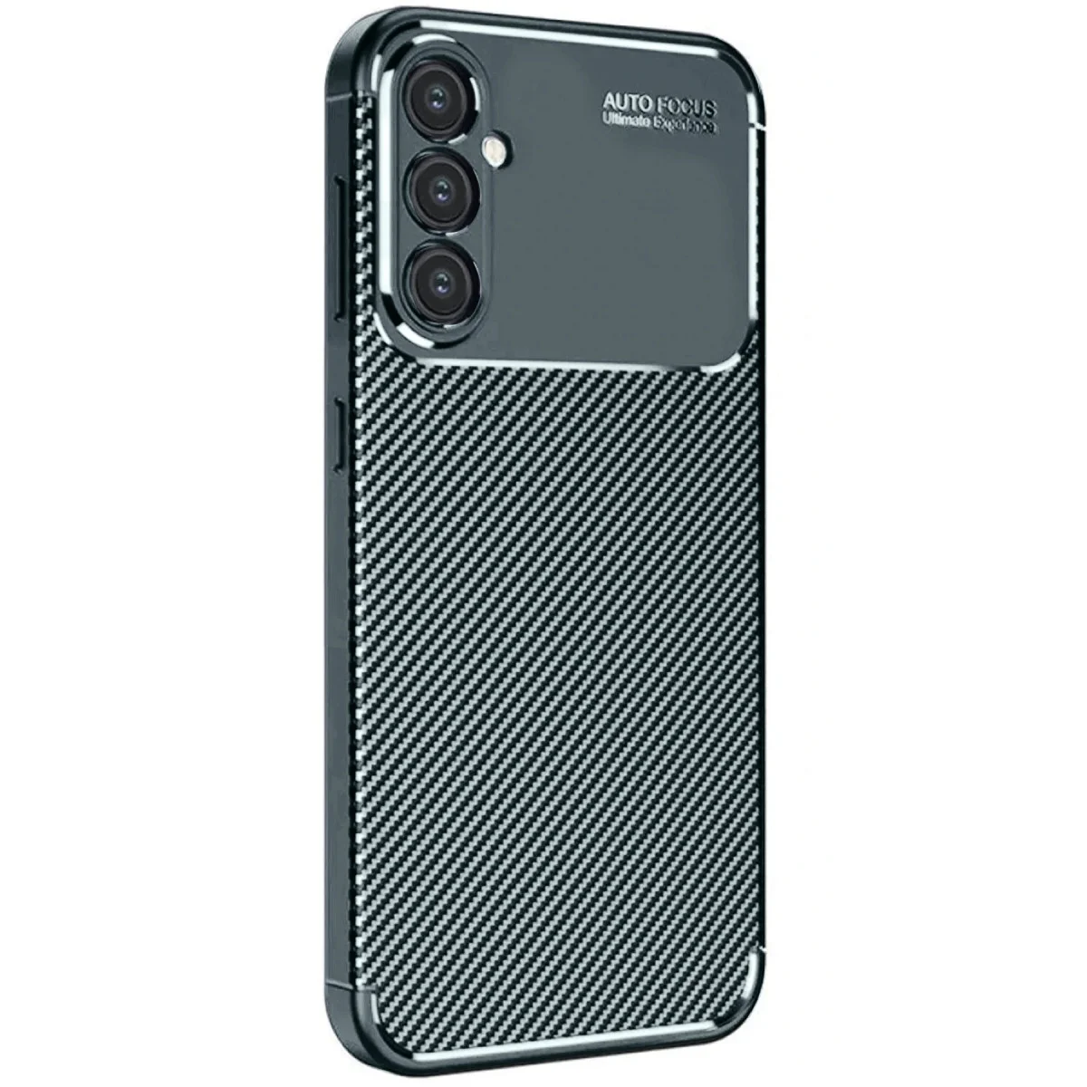 Galaxy S25 Plus Kılıf Auto Focus Karbon Kapak - Koyu Yeşil