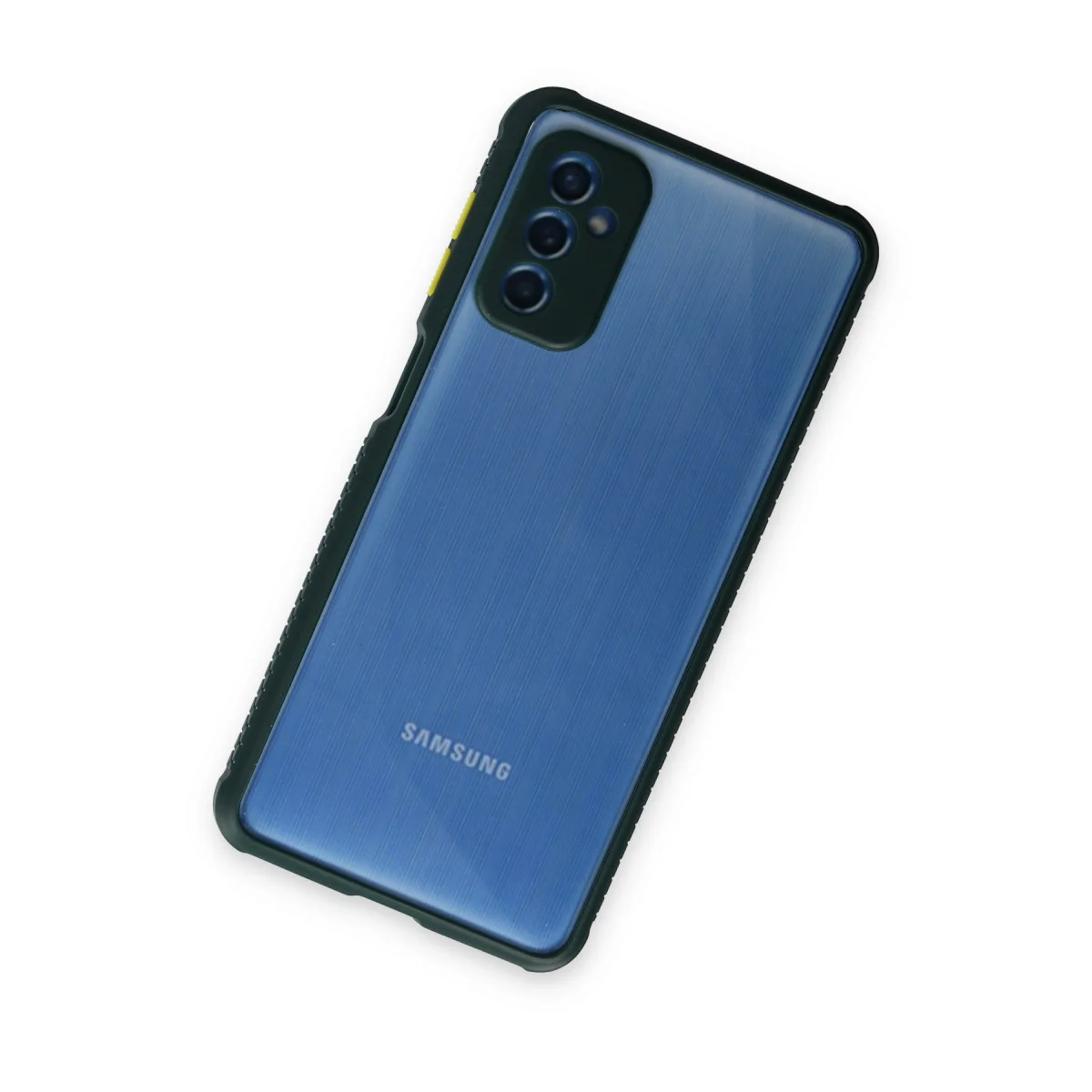 Galaxy M52 5G Kılıf Miami Şeffaf Silikon - Koyu Yeşil