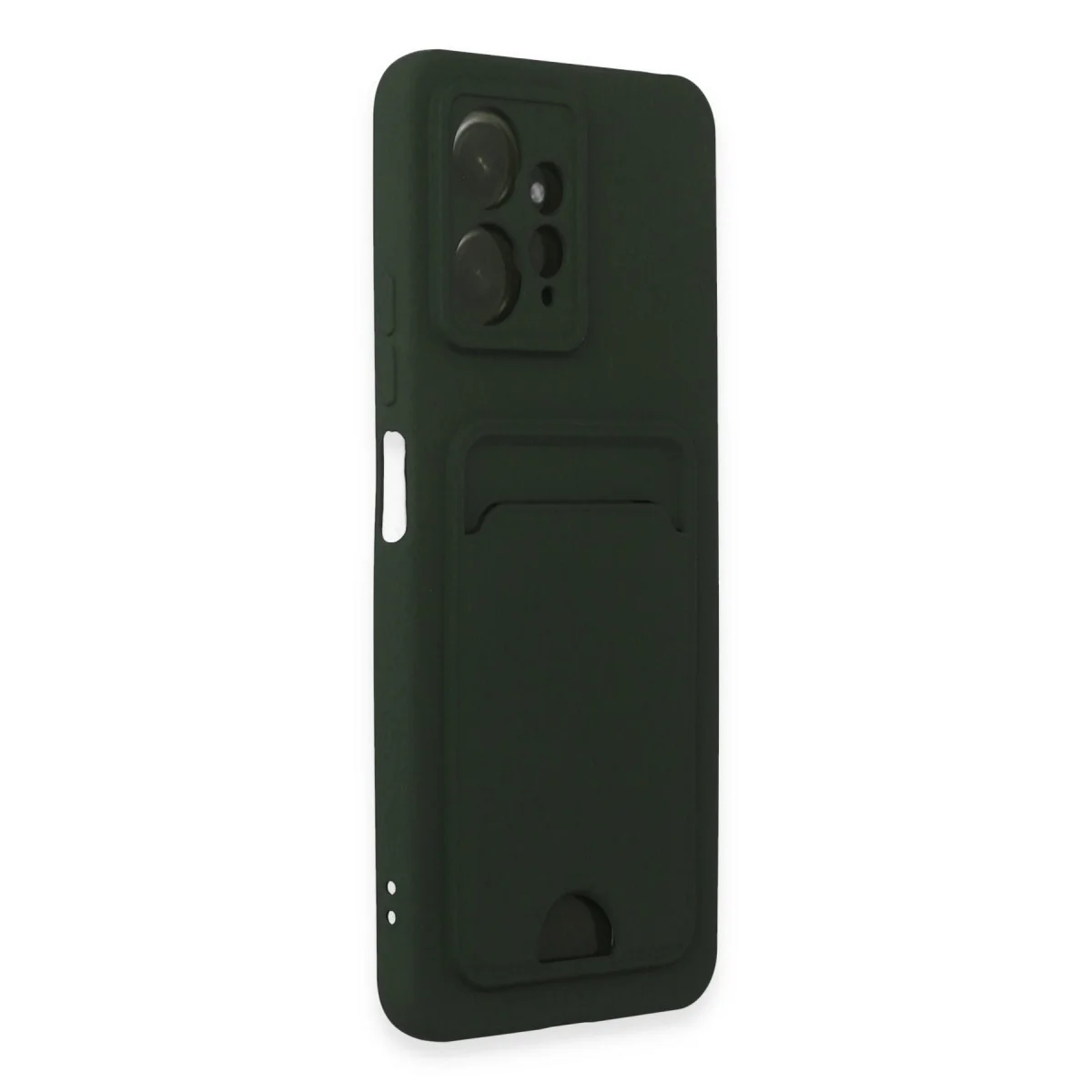 Redmi Note 12 4G Kılıf Kelvin Kartvizitli Silikon - Koyu Yeşil