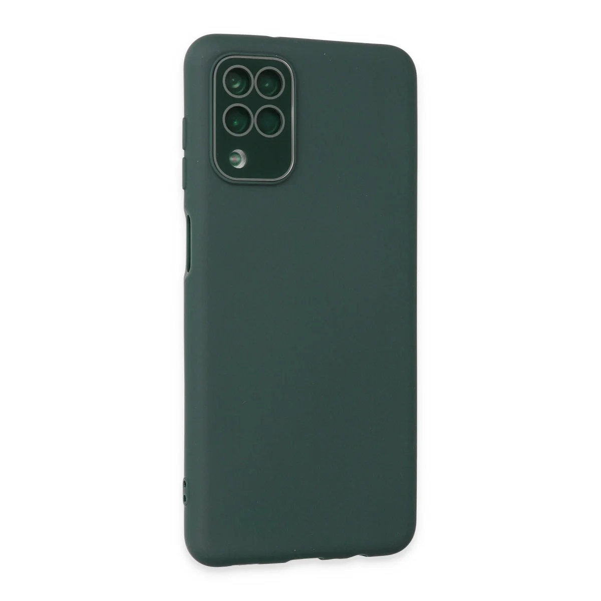 Galaxy A22 Kılıf Lansman Glass Kapak - Koyu Yeşil