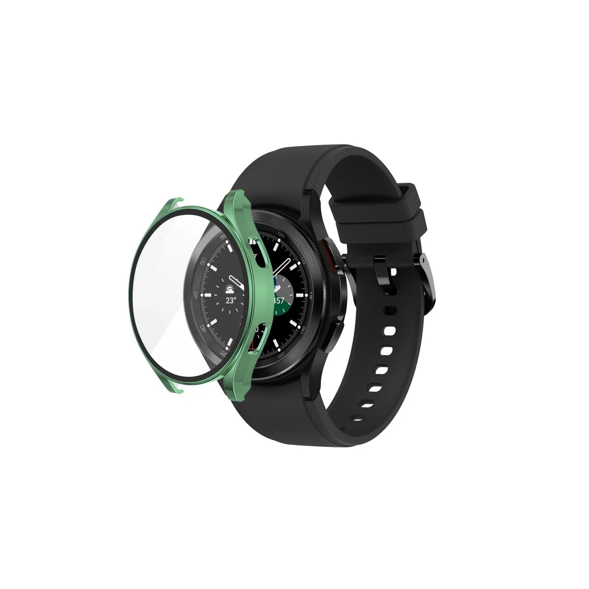 Watch 5 40mm Wall Camlı Kasa Ekran Koruyucu - Koyu Yeşil