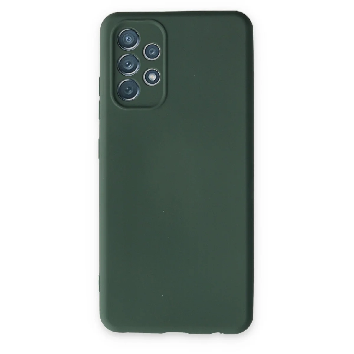 Galaxy A13 4G Kılıf Nano içi Kadife Silikon - Koyu Yeşil
