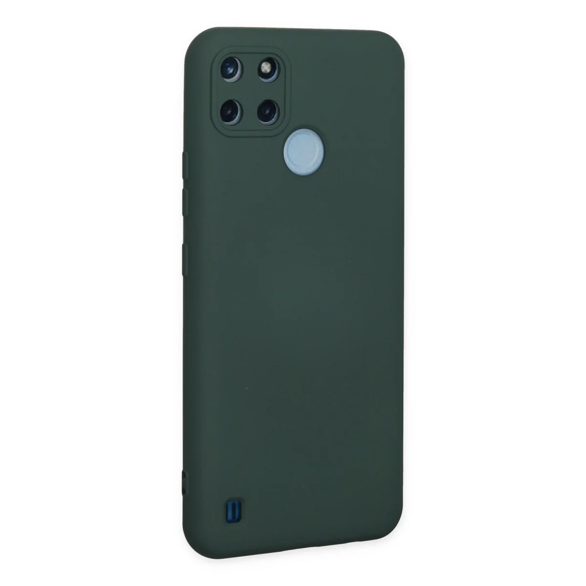 Realme C25Y Kılıf Nano içi Kadife Silikon - Koyu Yeşil
