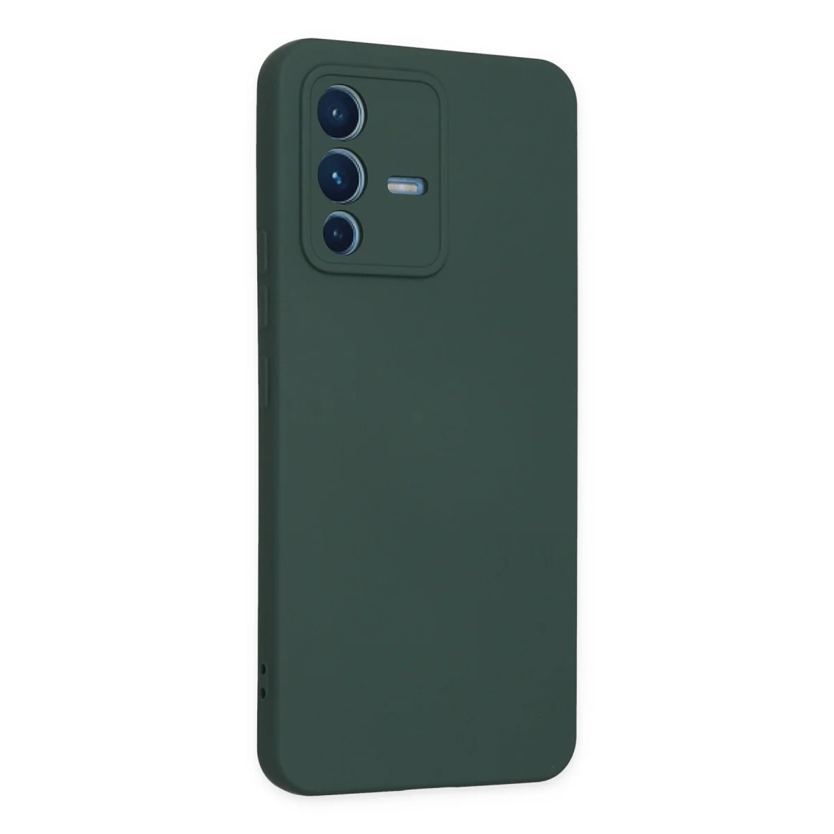 V23 5G Kılıf Nano içi Kadife Silikon - Koyu Yeşil