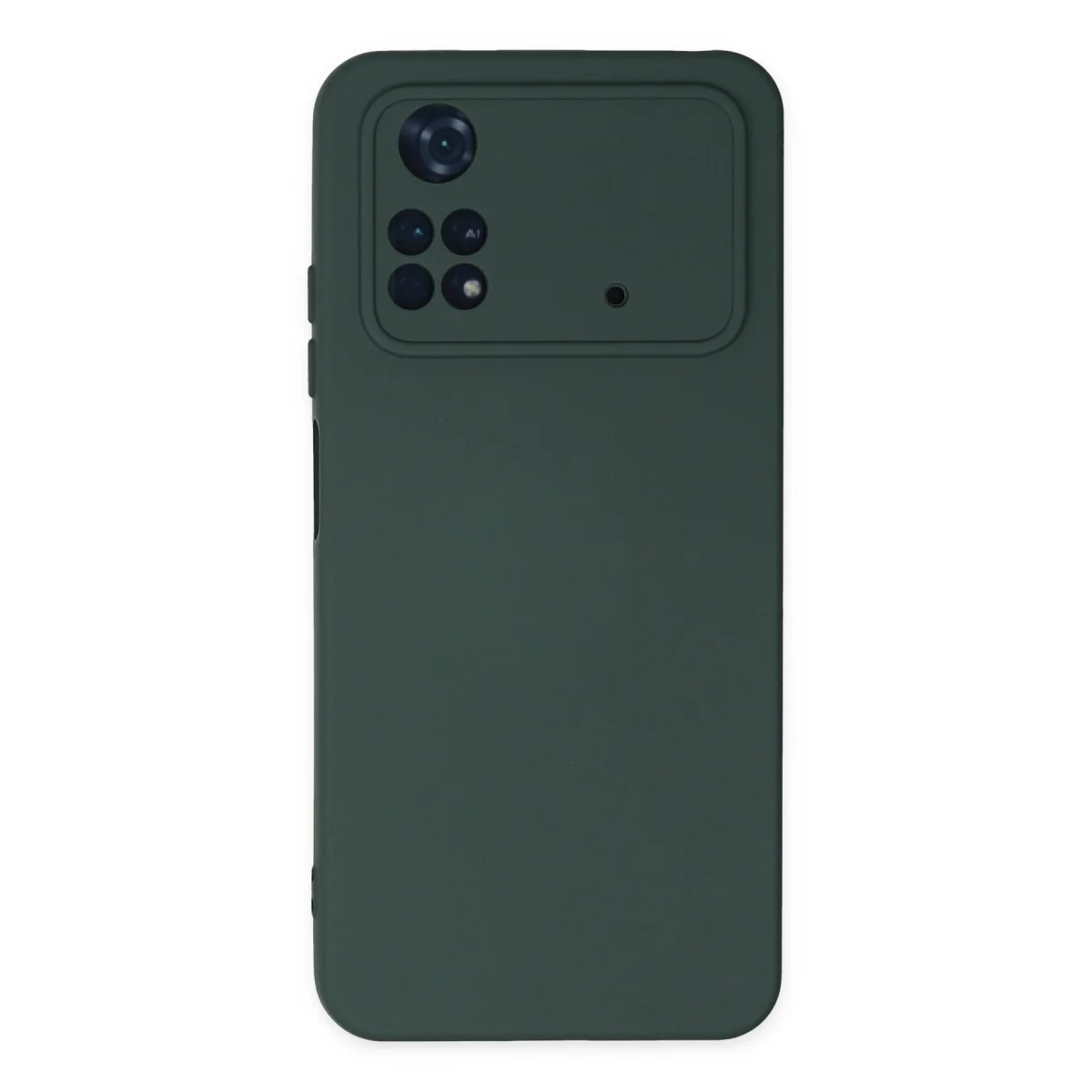 Poco M4 Pro 4G Kılıf Nano içi Kadife Silikon - Koyu Yeşil