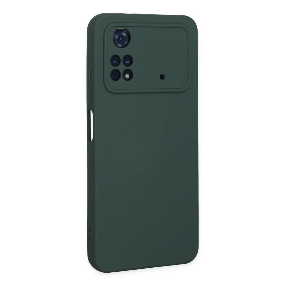 Poco M4 Pro 4G Kılıf Nano içi Kadife Silikon - Koyu Yeşil