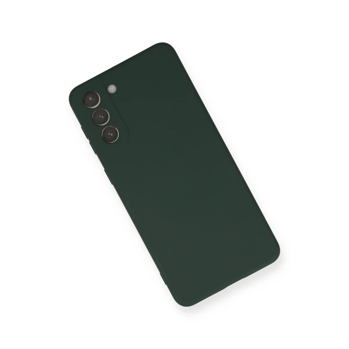 Galaxy S21 Plus Kılıf Nano içi Kadife Silikon - Koyu Yeşil