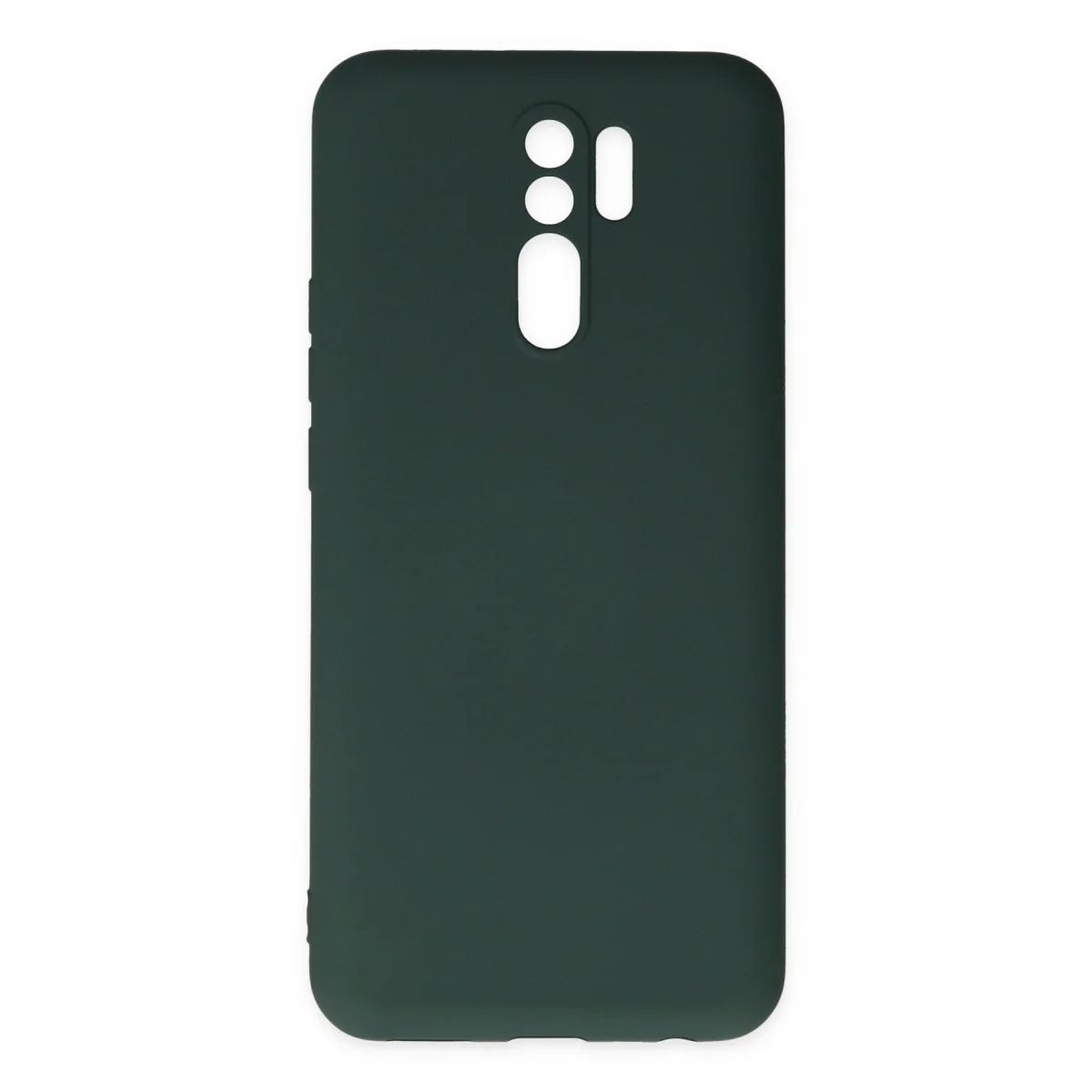 Redmi 9 Kılıf Nano içi Kadife Silikon - Koyu Yeşil