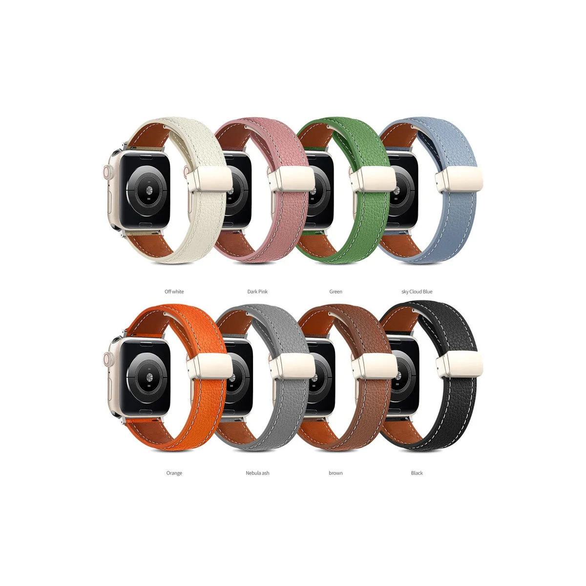 Watch 38mm KR414 Daks Deri Kordon - Koyu Yeşil