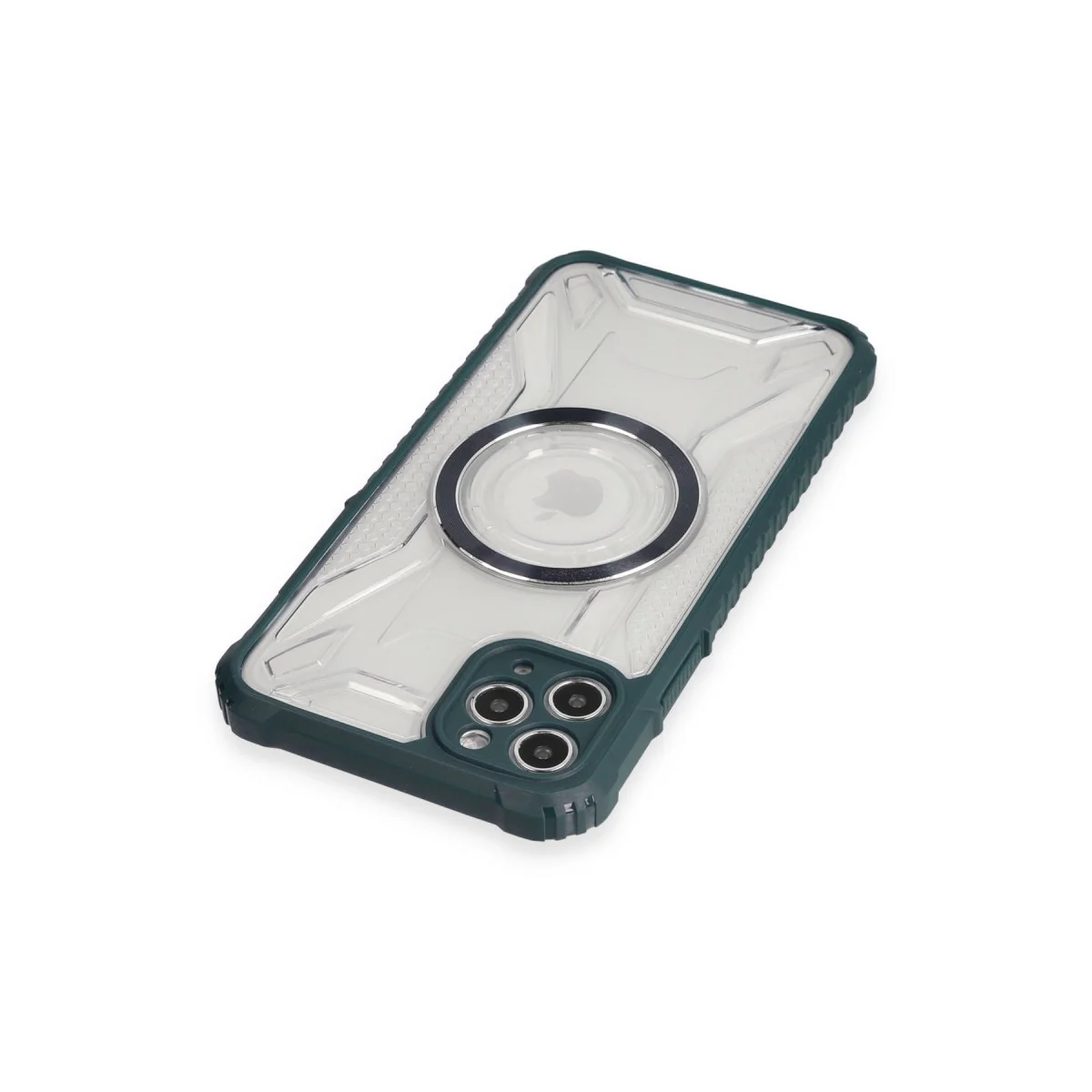 iPhone 11 Pro Max Kılıf Prag Magneticsafe Kapak - Koyu Yeşil