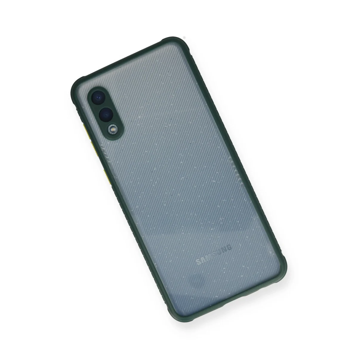 Galaxy A02 Kılıf Miami Şeffaf Silikon - Koyu Yeşil