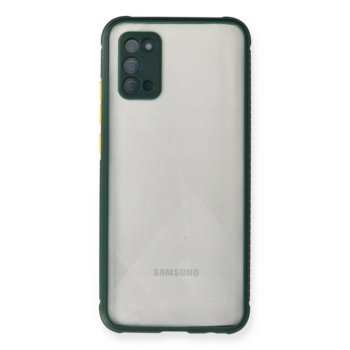 Galaxy A02S Kılıf Miami Şeffaf Silikon - Koyu Yeşil
