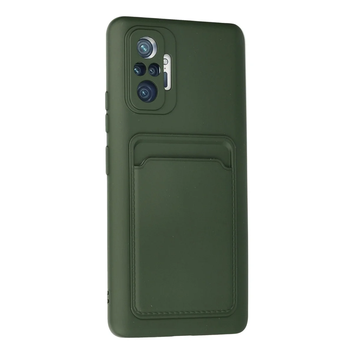 Redmi Note 10 Pro Kılıf Kelvin Kartvizitli Silikon - Koyu Yeşil
