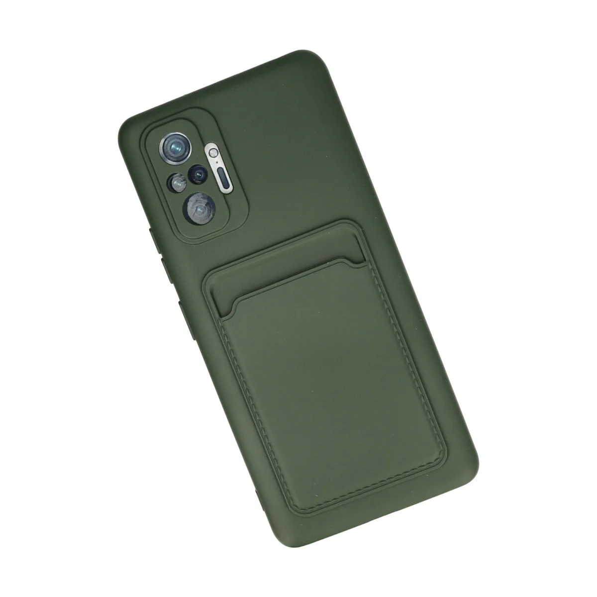 Redmi Note 10 Pro Kılıf Kelvin Kartvizitli Silikon - Koyu Yeşil