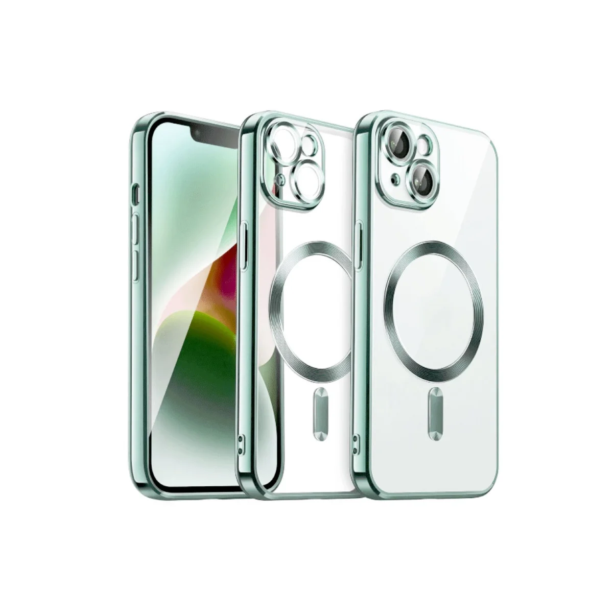 iPhone 15 Kılıf Kross Magneticsafe Kapak - Koyu Yeşil