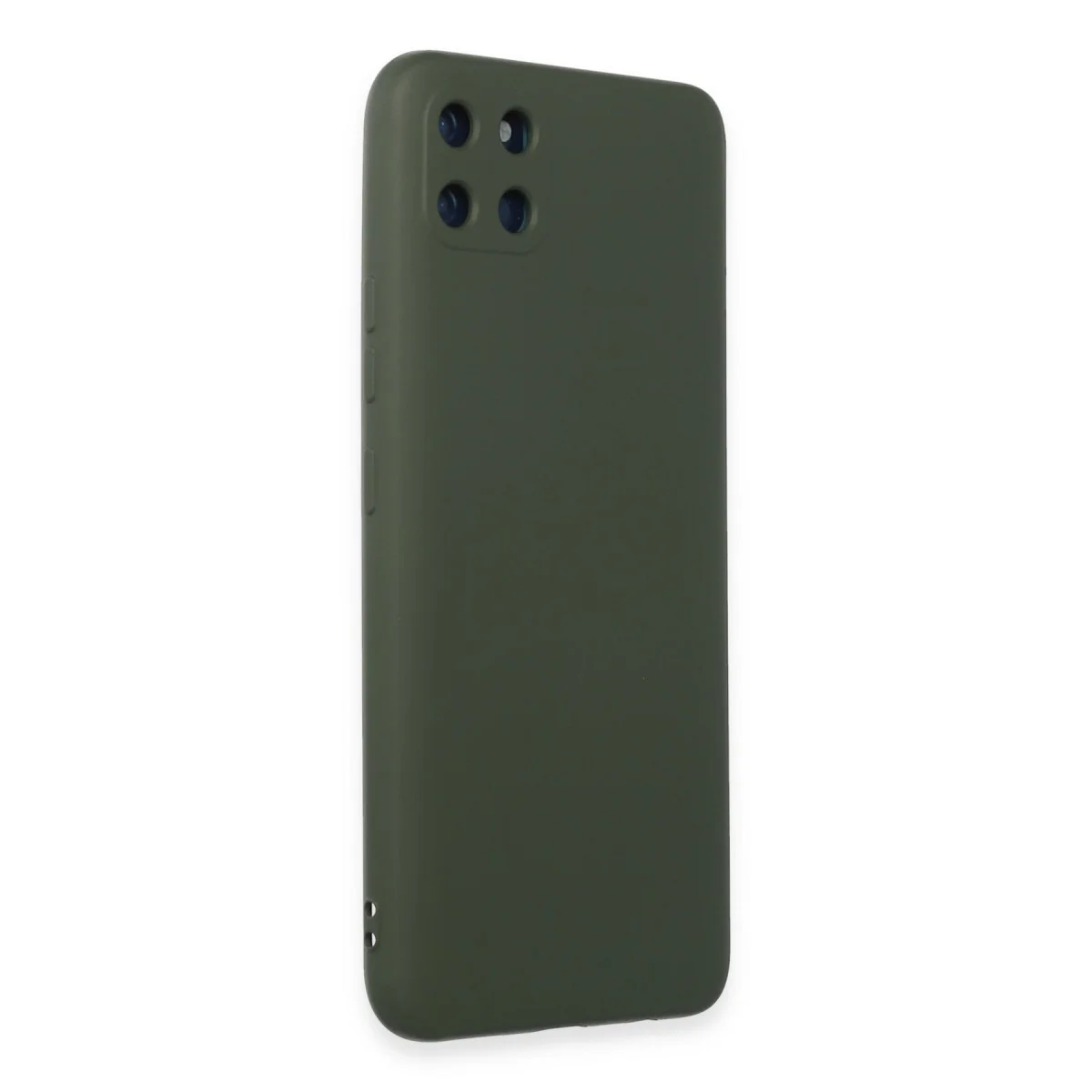 Realme C11 Kılıf Nano içi Kadife Silikon - Koyu Yeşil