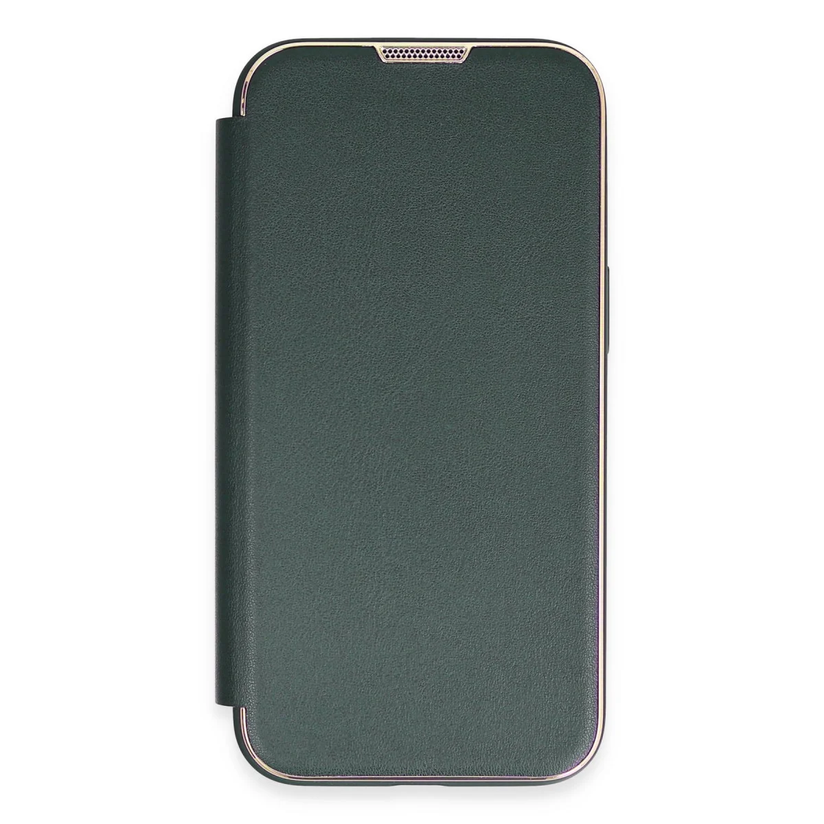 iPhone 13 Pro Max Kılıf Dolpin Kapaklı - Koyu Yeşil
