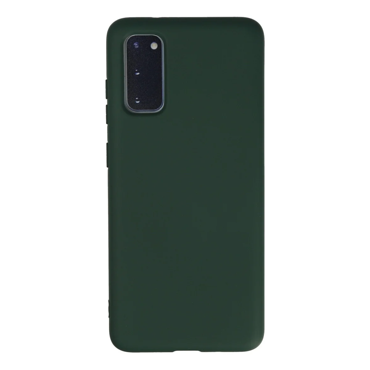 Galaxy S20 Kılıf Nano içi Kadife Silikon - Koyu Yeşil