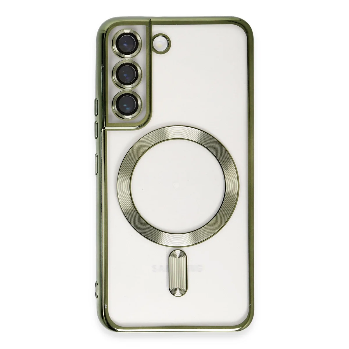 Galaxy S22 Kılıf Kross Magneticsafe Kapak - Koyu Yeşil