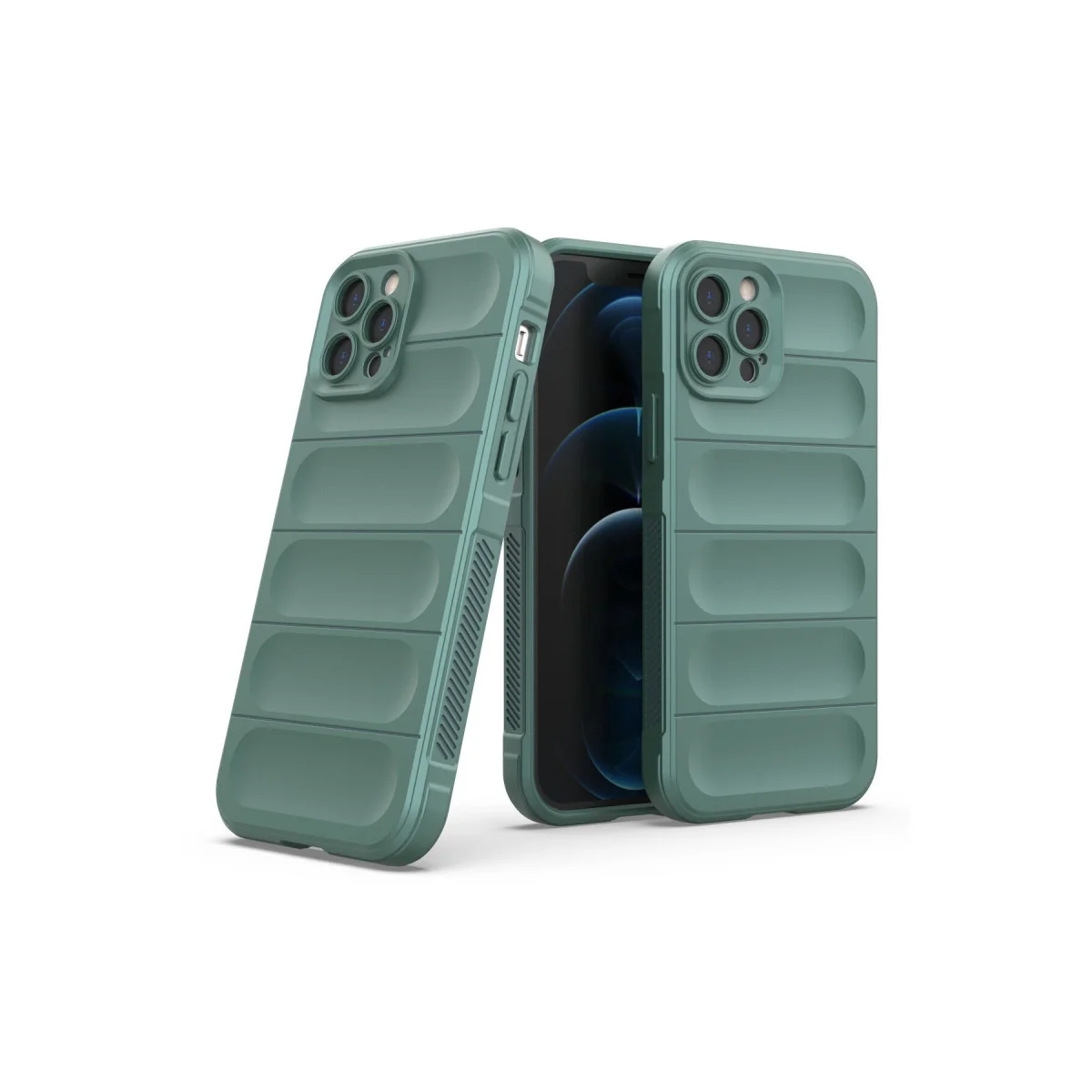 iPhone 12 Pro Kılıf Optimum Silikon - Koyu Yeşil