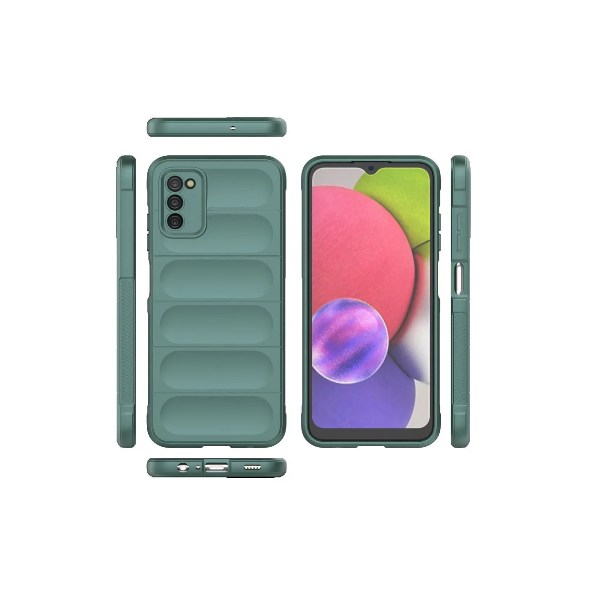 Galaxy A03S Kılıf Optimum Silikon - Koyu Yeşil