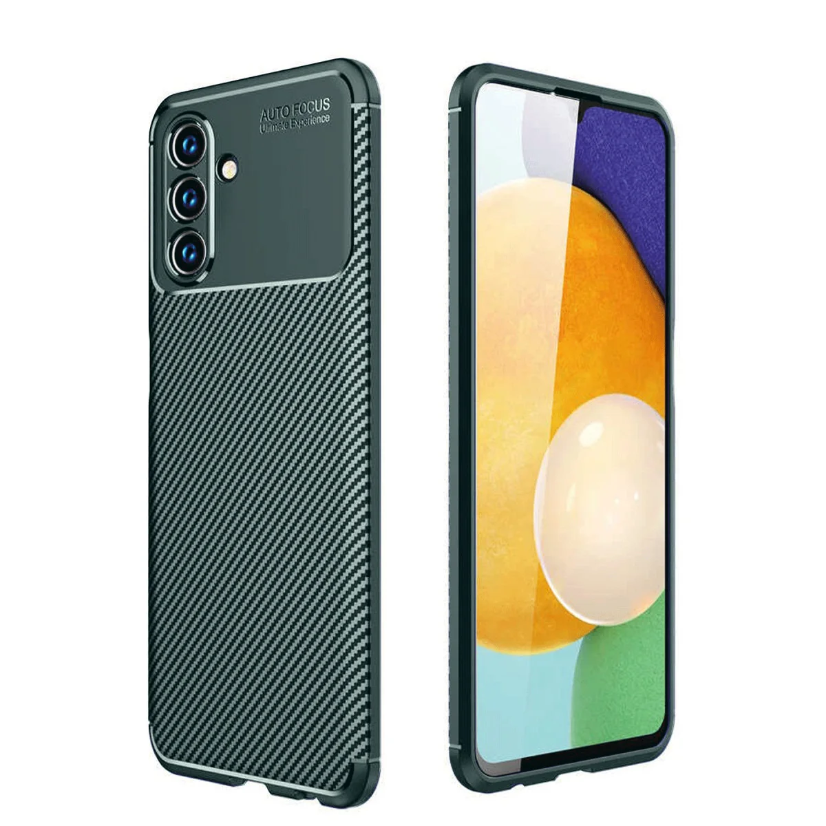Galaxy A36 Kılıf Auto Focus Karbon Kapak - Koyu Yeşil