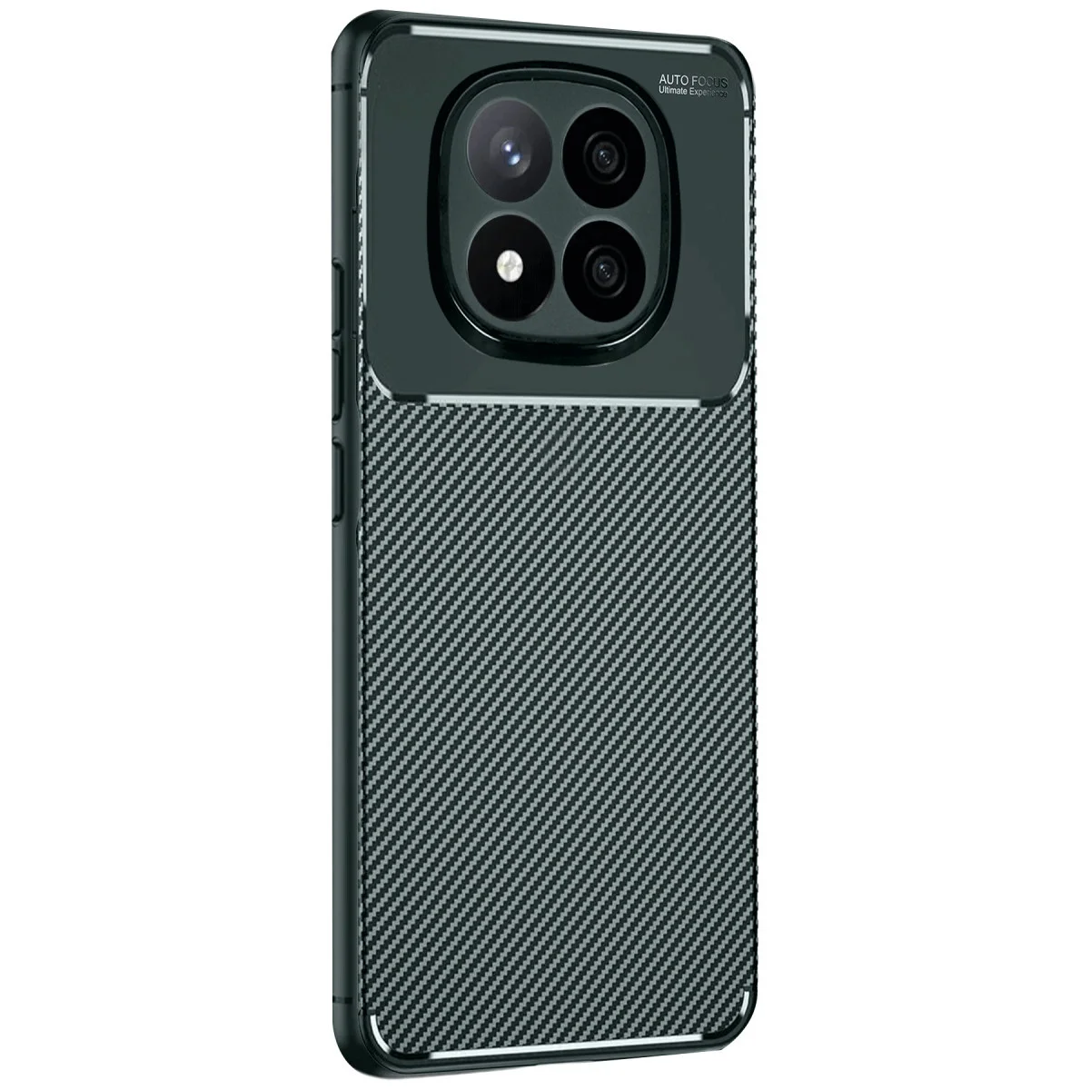 Redmi Note 14 Pro 4G Kılıf Auto Focus Karbon Kapak - Koyu Yeşil