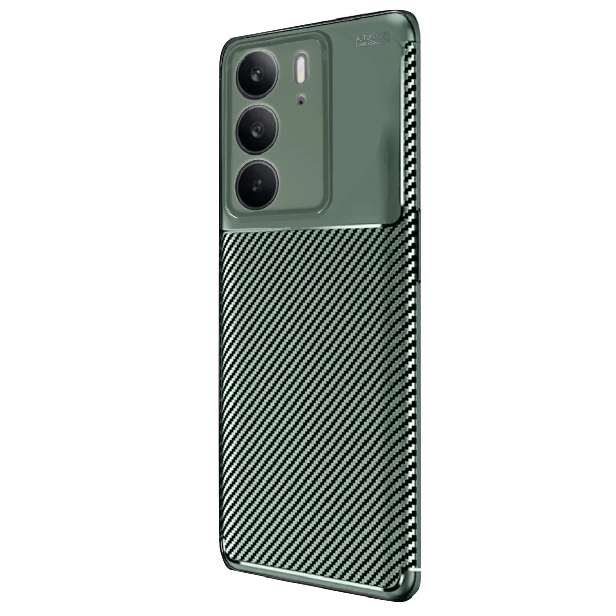 Realme C75 4G Auto Focus Karbon Kapak - Koyu Yeşil